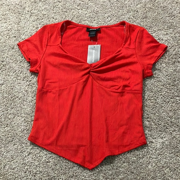 just polly Tops - Red Pointed Blouse
